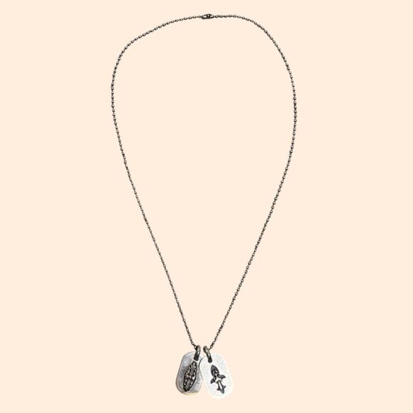 Chrome Hearts Dagger Cross Dog Tag Necklace - Picture 2 of 10